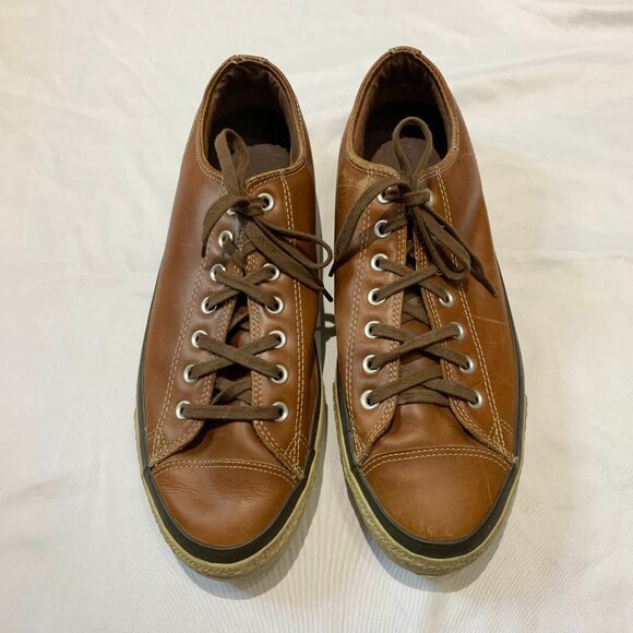 Converse All Star Brown Genuine Leather Low Top Shoes Men's Size 13 - Picture 2 of 11